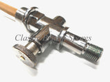 BSA Ewarts Type Push / Pull 3/8" Chrome Gas Tank Petcock - 42-8075 A10 A65