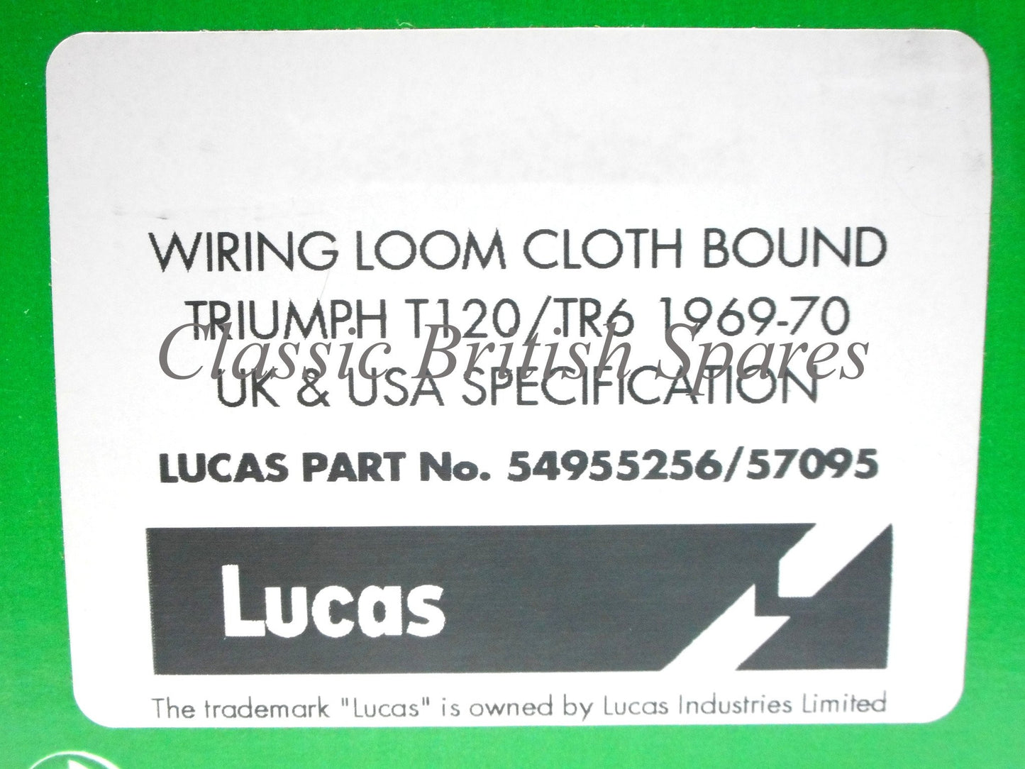 Triumph T100 / T120 Genuine Lucas Wiring Harness - 54957095 - 1969-70