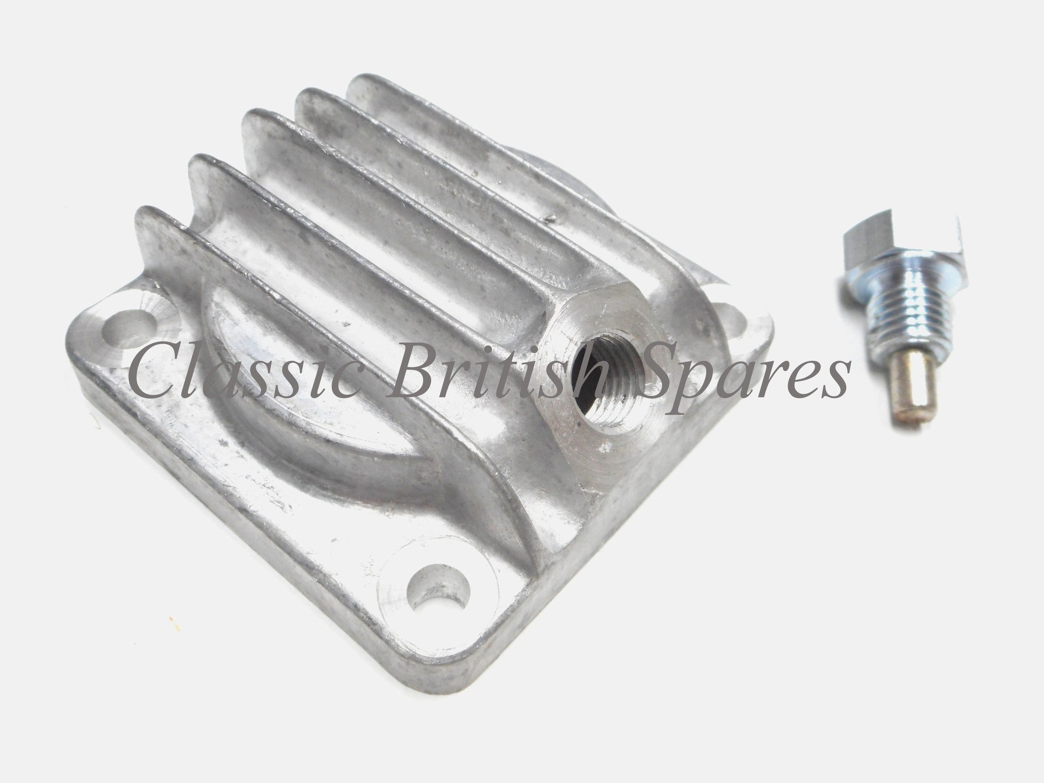 BSA Engine Alloy Finned Sump Plate W/ Magnetic Plug A7 A10 A50 A65 ...