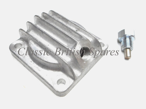 BSA Engine Alloy Finned Sump Plate W/ Magnetic Plug A7 A10 A50 A65