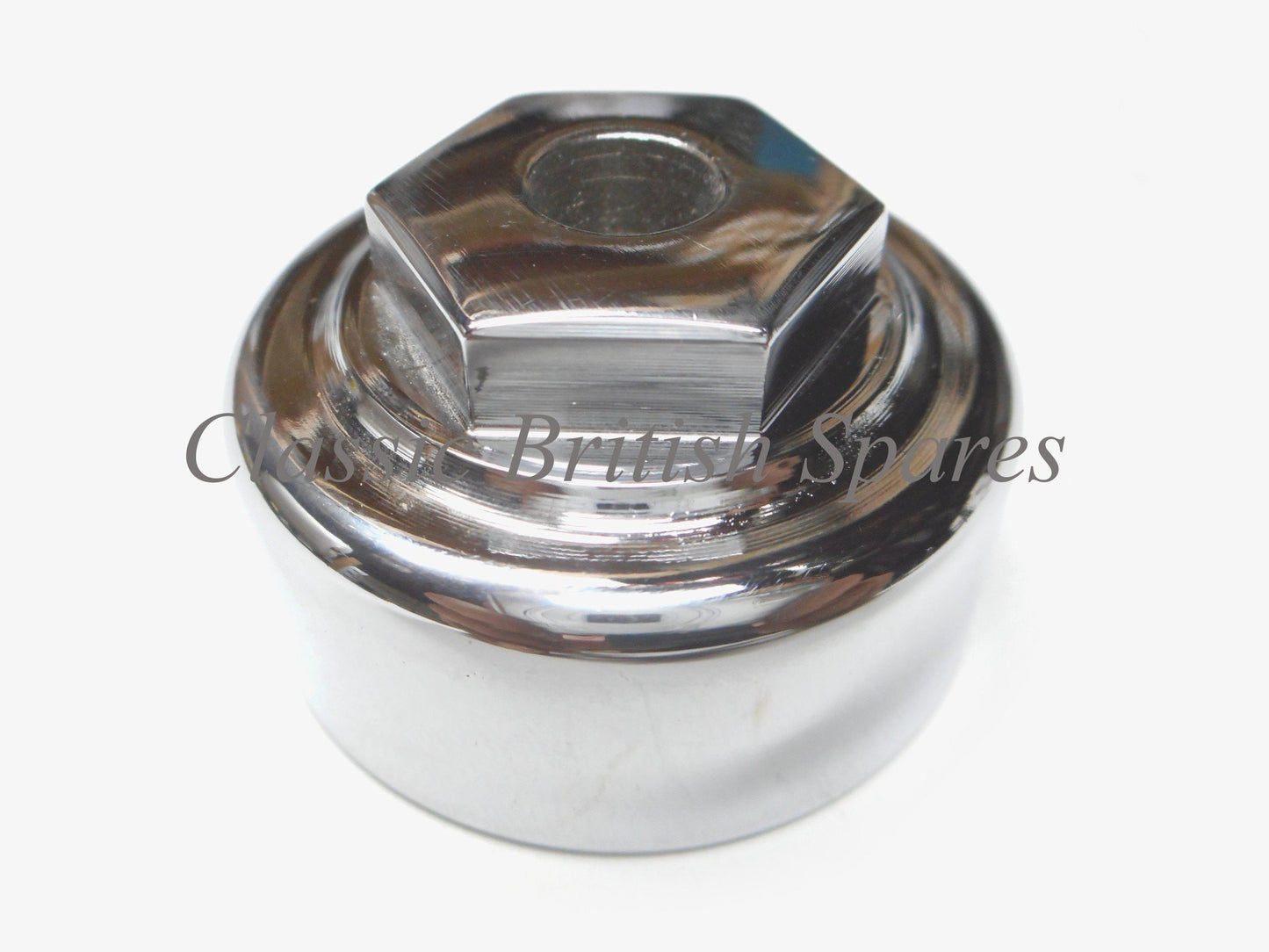 BSA Front Fork Chrome Steering Stem Nut W/ Damper Hole 67-5024 B31 A10 A50 A65
