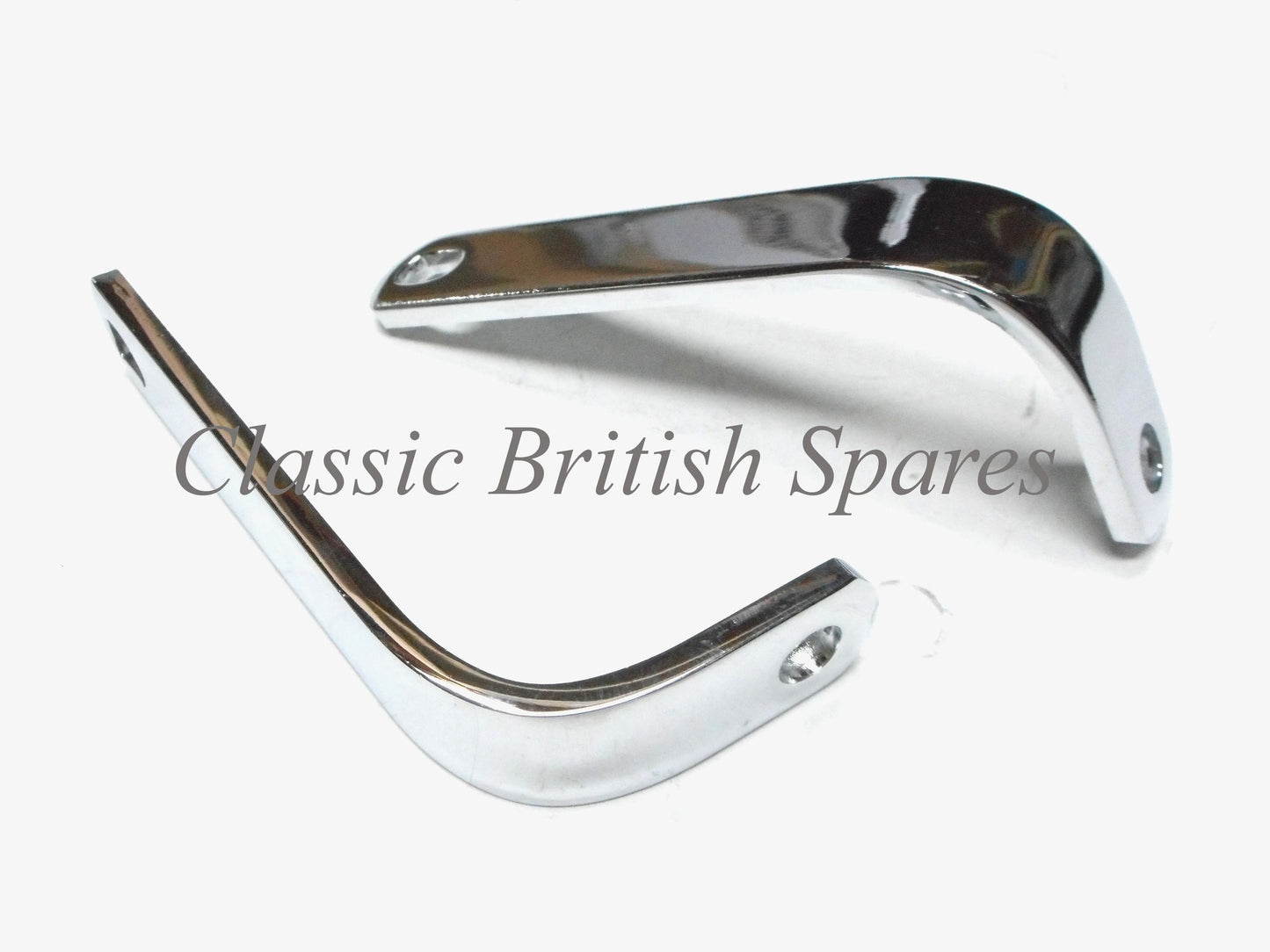 Triumph Chrome Exhaust Header Pipe Brackets (2) -70-6857 - TR6 / T120 / T140