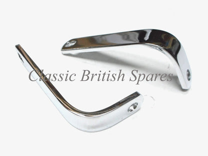 Triumph Chrome Exhaust Header Pipe Brackets (2) -70-6857 - TR6 / T120 / T140