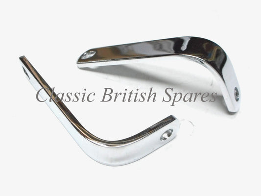 Triumph Chrome Exhaust Header Pipe Brackets (2) -70-6857 - TR6 / T120 / T140