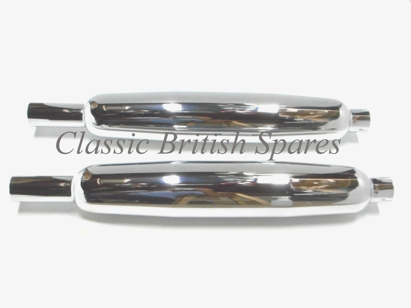 BSA Unit Twins Chrome Muffler / Silencer Set 68-2732 68-2733 1962-70 A50 A65
