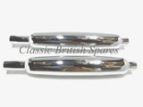 BSA Unit Twins Chrome Muffler / Silencer Set 68-2732 68-2733 1962-70 A50 A65