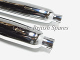 BSA Unit Twins Chrome Muffler / Silencer Set 68-2732 68-2733 1962-70 A50 A65