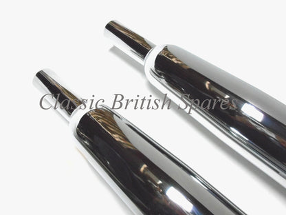 BSA Unit Twins Chrome Muffler / Silencer Set 68-2732 68-2733 1962-70 A50 A65