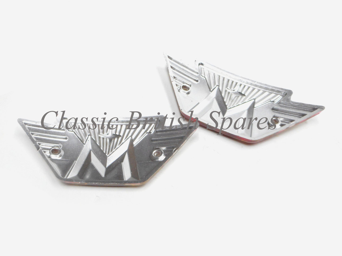 Matchless Red Gold & Silver Gas Tank Badges (1 PAIR) - 04-8499 - 1964-69