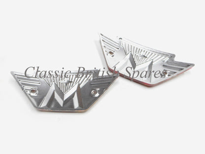 Matchless Red Gold & Silver Gas Tank Badges (1 PAIR) - 04-8499 - 1964-69