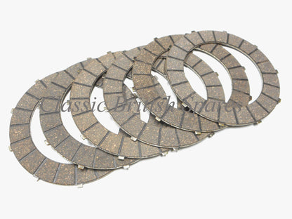 Triumph / BSA Twins Friction Drive Clutch Plates (6) - 57-4763 - 500 / 650 / 750