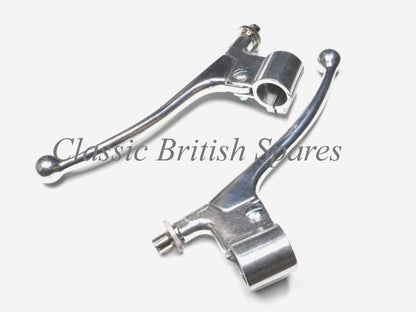 Triumph BSA Amal Style Alloy Clutch & Brake Lever Set