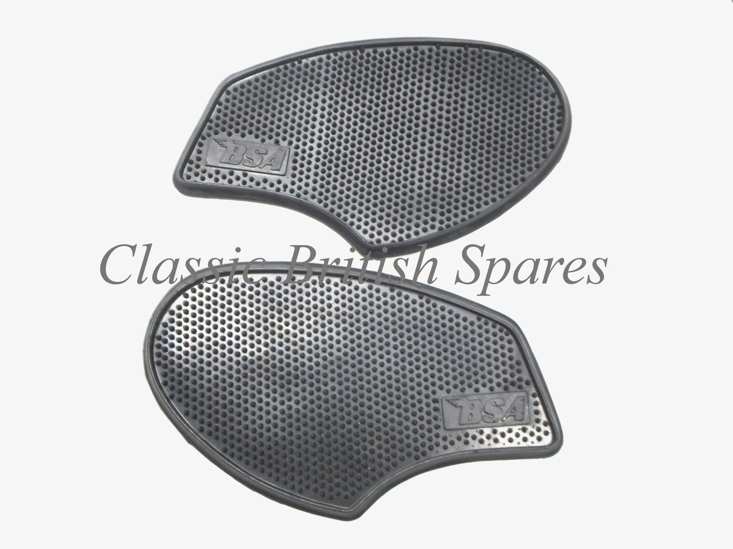 BSA Gas Tank Rubber Knee Pad Set - 82-9722 & 82-9723 - 1968-70 - A65F / B25 / B44SS / C25