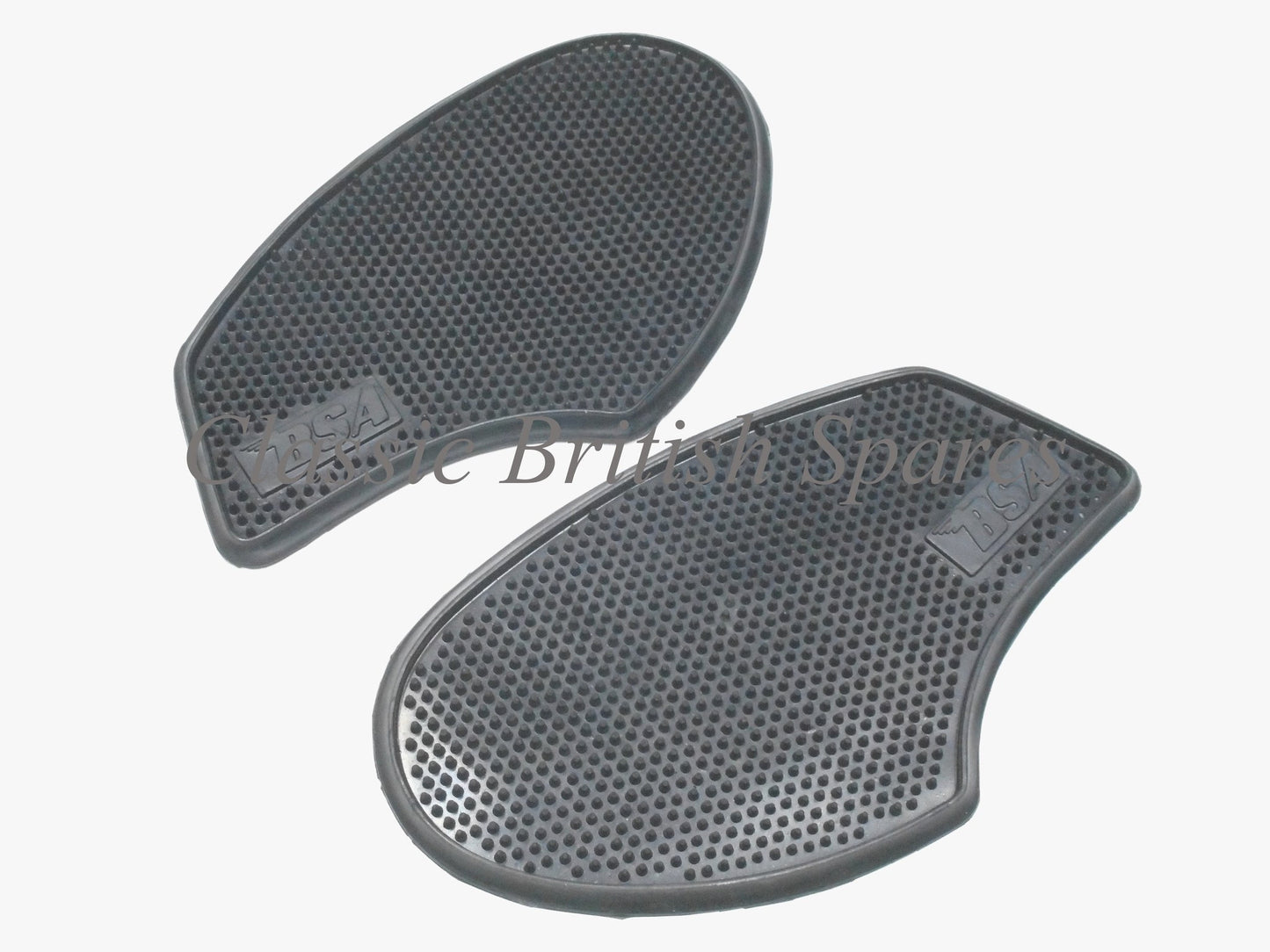 BSA Gas Tank Rubber Knee Pad Set - 82-9722 & 82-9723 - 1968-70 - A65F / B25 / B44SS / C25