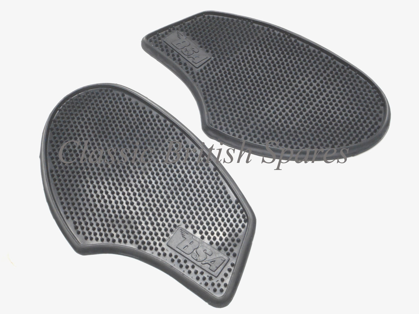 BSA Gas Tank Rubber Knee Pad Set - 82-9722 & 82-9723 - 1968-70 - A65F / B25 / B44SS / C25