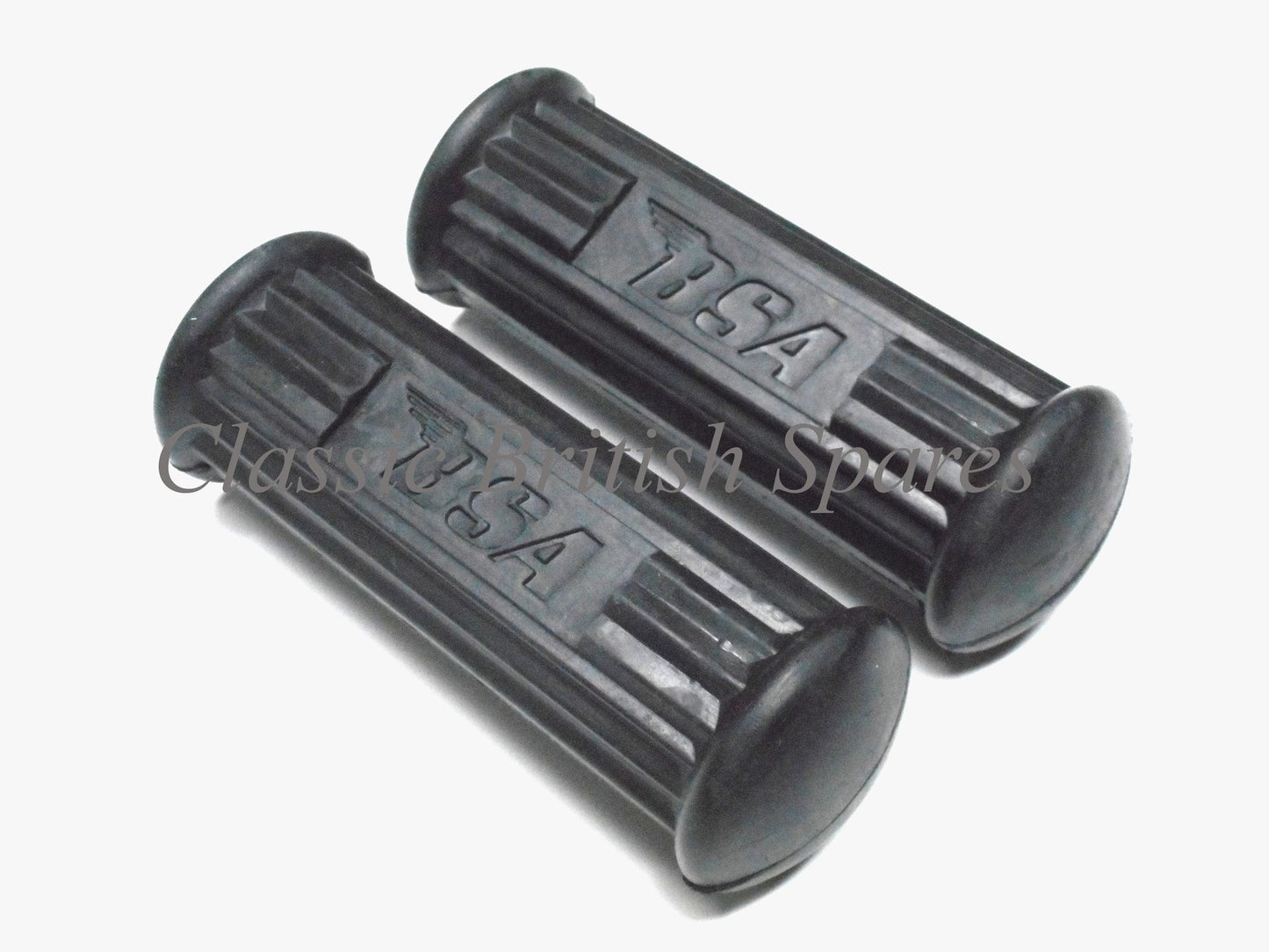 BSA Riders Footrest Rubber Set W/ Logo - 82-9602 - 1969-72 - A50 / A65 / B25 / C25