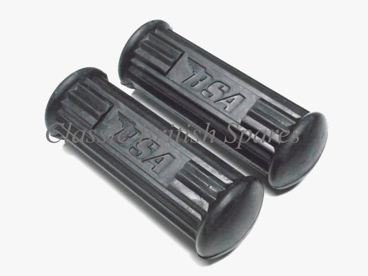 BSA Riders Footrest Rubber Set W/ Logo - 82-9602 - 1969-72 - A50 / A65 / B25 / C25