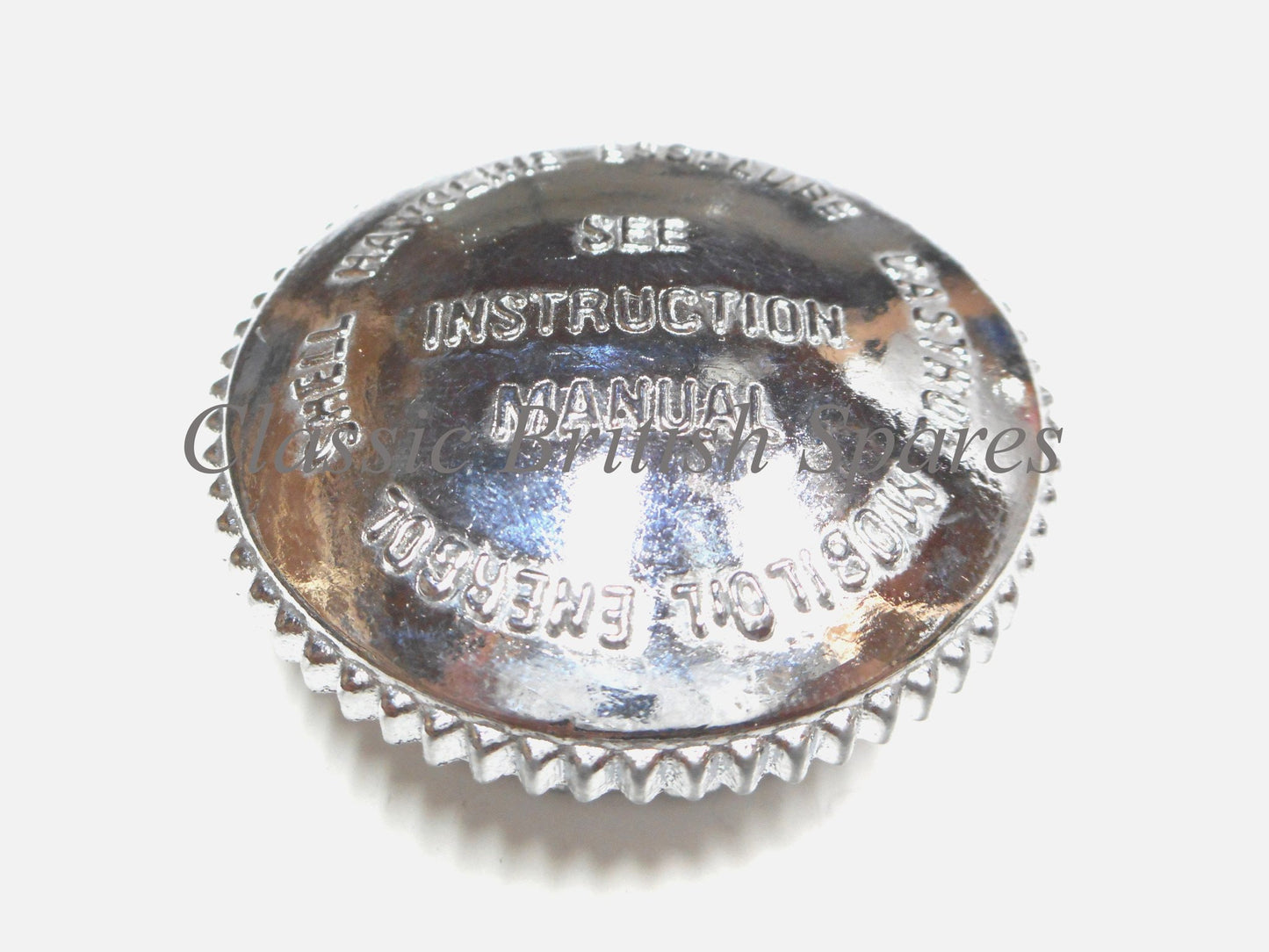 BSA "Scripted" Chrome Oil Tank Filler Cap (1) - 65-8560 / A7 / A10 / C15 / B31 / B32 / B40