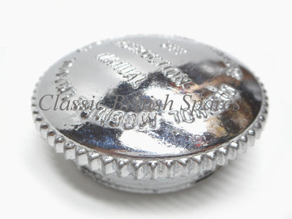 BSA "Scripted" Chrome Oil Tank Filler Cap (1) - 65-8560 / A7 / A10 / C15 / B31 / B32 / B40