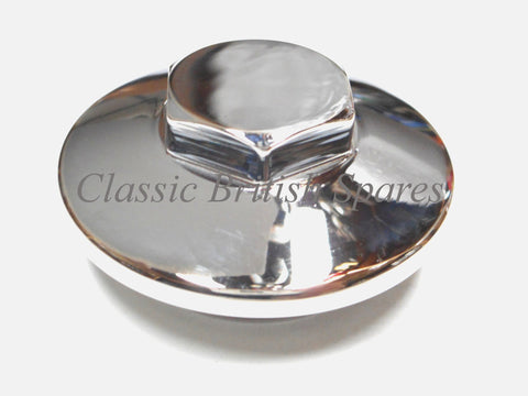 Matchless / AJS Chrome Oil Tank Filler Cap Screw (1) - 00-0795