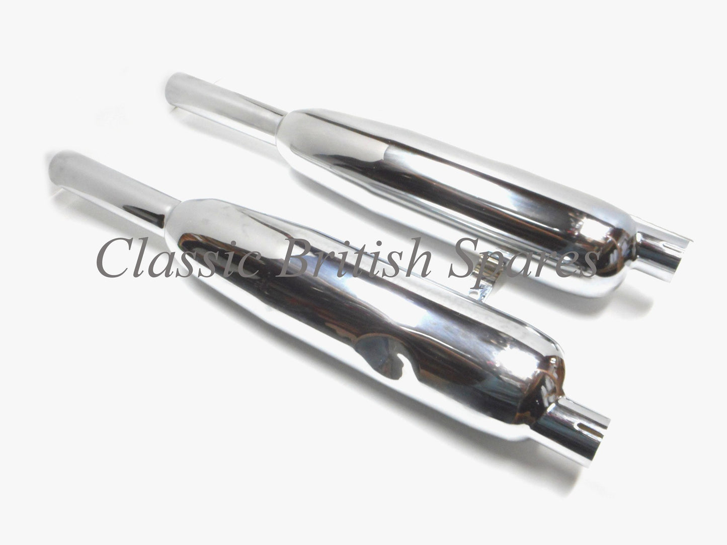 Triumph 350 / 500 Chrome Muffler Set (71-2017 & 71-2018) - 1957-74 - T90 / T100