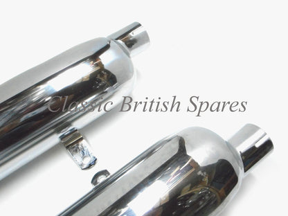 Triumph 350 / 500 Chrome Muffler Set (71-2017 & 71-2018) - 1957-74 - T90 / T100
