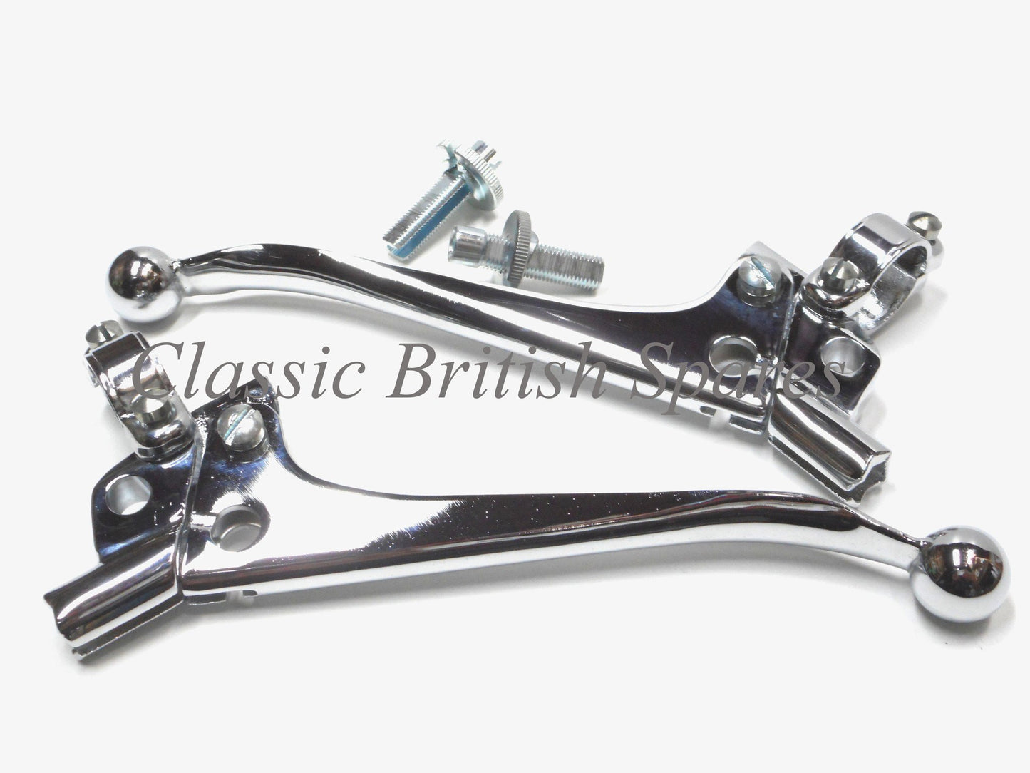 Chrome Triumph Clutch & Brake Levers 60-2242 & 60-2243