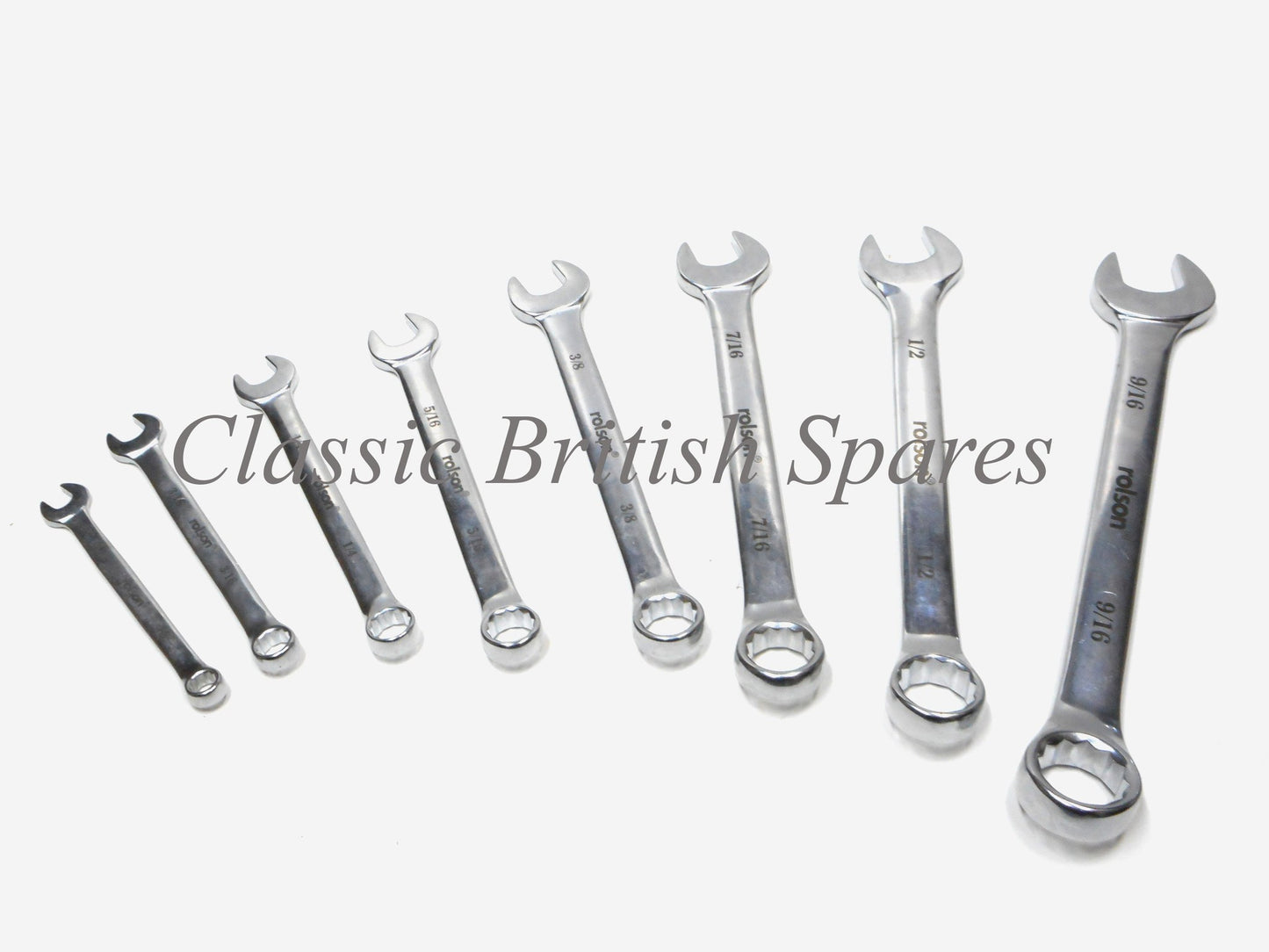 Whitworth Combo 8 Piece Wrench Set - Rolson