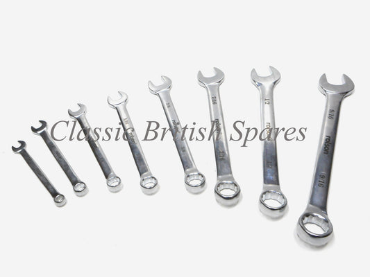 Whitworth Combo 8 Piece Wrench Set - Rolson