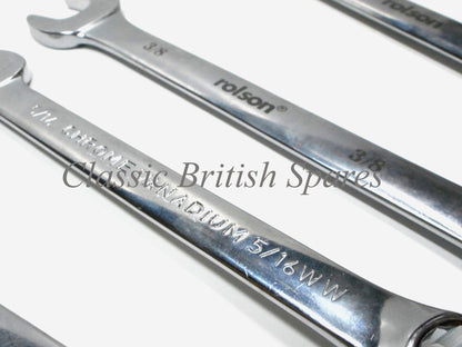 Whitworth Combo 8 Piece Wrench Set - Rolson