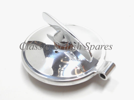 BSA 2 1/2" Gas Tank "Winged" Alloy Filler Cap (1) - 68-8083 A50 / A65 / A7 / A10