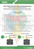 Single Phase Lucas Regulator Instructions WW10123L