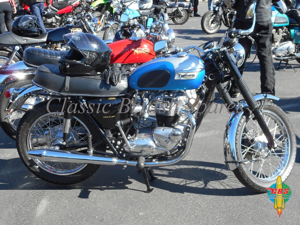 Triumph T140 Chrome Norton Peashooter Mufflers