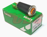 Lucas Round / Jeweled Indicator Warning Lights (W/ Bulb Holders) (1) - Choose Style / Color