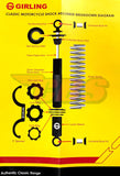 Genuine Girling Replacement Rear Shocks - Choose Make / Model / Application