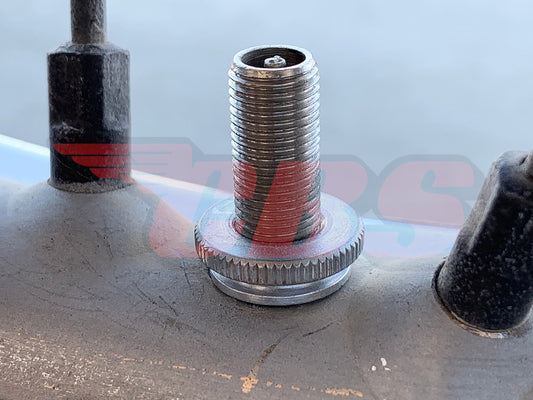 Schrader Valve Inner Tube Nuts - Straight Knurl
