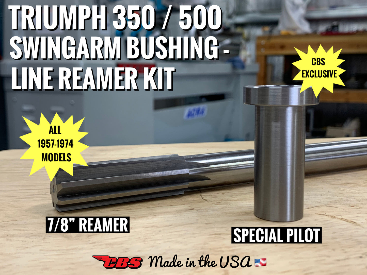 Reamer & Pilot For Triumph Swingarm Bushings