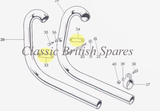 Triumph 650 "TT" Exhaust Pipe Brackets - (1 SET) - 70-5964 & 70-5965