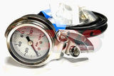 Oil Pressure Gauge Kit - Clamp-On - White Face